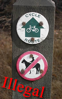 Equestrians are entitled to use these routes - legally.